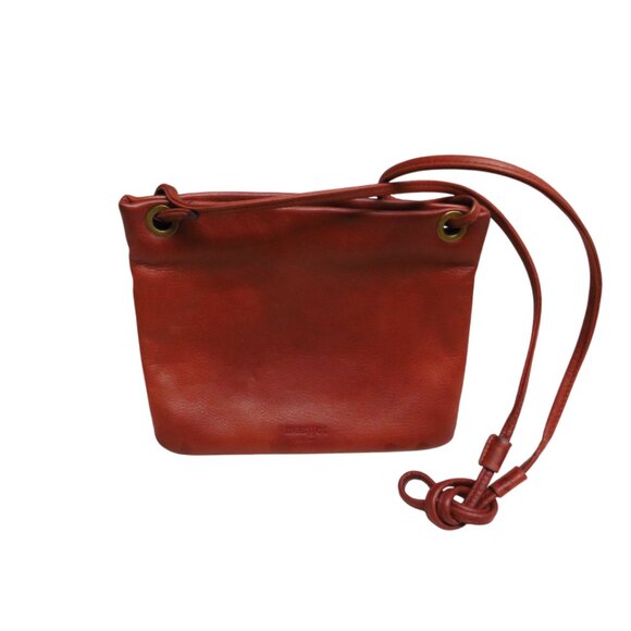 Buttery Soft Leather Bag Brown W/Light Brown Logo Print Lining - Picture 2 of 10